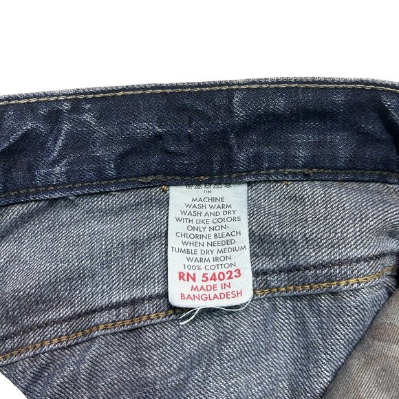 Gap 1969 Jeans Mens 32 X 28 Morrison Straight Leg Button Fly Dark Wash Denim - Picture 9 of 12